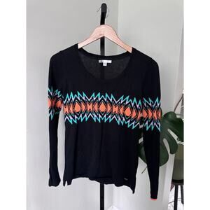 Y2K Volcom Womens Black Abstract Sweater